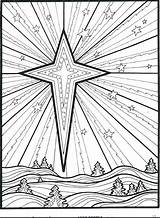 Star Christmas Coloring Getcolorings Color sketch template