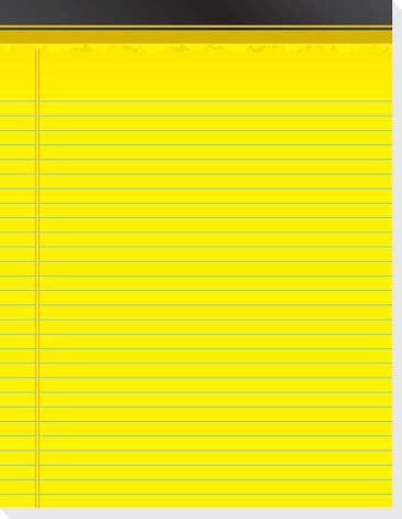 bright yellow lined paper legal pad stock illustration  image