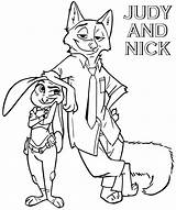 Zootopia Coloring Pages sketch template
