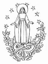 Virgen Inmaculada sketch template