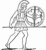Greek Ancient Greece Coloring Soldier Spartan Drawing Shield Clipart Pages Etc Army Sword Getdrawings Usf Edu Original Large Galleries sketch template