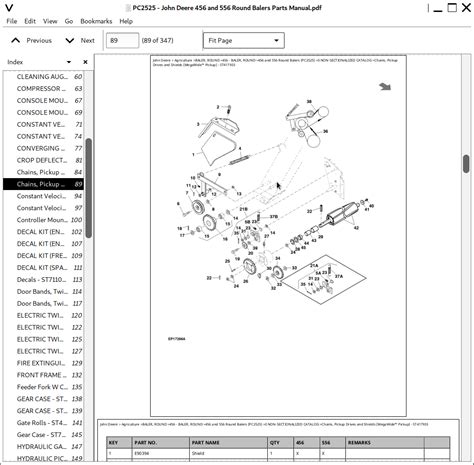 john deere     balers parts catalog pc  repair manual store