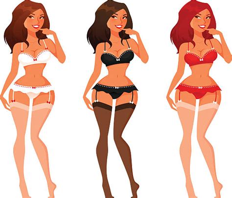 cartoon of a women in sexy lingerie illustrations royalty