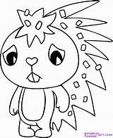 Friends Happy Tree Flaky Coloring Pages Draw Drawing Step Popular Character Library Clipart Dragoart sketch template