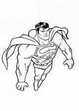 Coloring Superman Pages Kids Popular sketch template