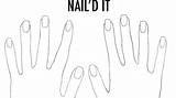 Nail Kids Templates Nails Template Short Cargocollective Ongles Activities Mains Designs Acrylic sketch template