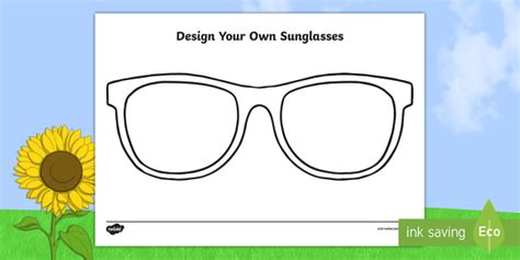 sunglasses template diy resource teacher