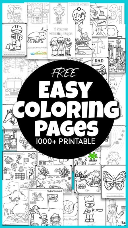 printable easy coloring pages   pages