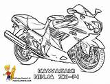 Coloring Pages Motorcycle Bikes Kawasaki Book Print Boys sketch template
