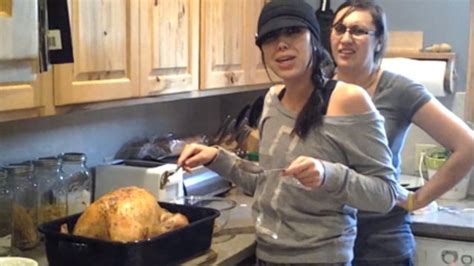 watch hilarious moment teenage girl thinks thanksgiving turkey was pregnant daily mail online