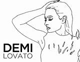 Coloring Lovato Demi Coloringcrew Confident Pages sketch template