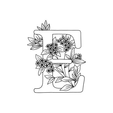 floral coloring pages letter  colouring page print etsy