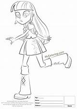 Equestria Coloring Pages Girls Twilight Sparkle Getcolorings Coloringhome Library Clipart Girl Color sketch template