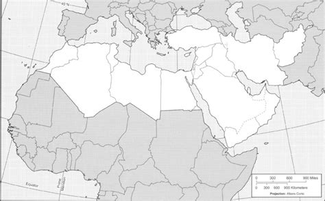 printable blank map  middle east