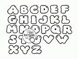 Alphabet Coloring Bubble Pages Kids Letter Wuppsy Letters Printables sketch template
