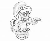 Smurfette Coloring Pages Smurfs Popular Library Clipart Cartoon sketch template