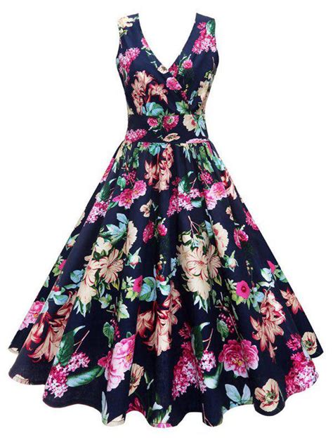 [36 off] plus size floral print vintage gown dress rosegal