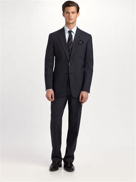 lyst armani giorgio model suit in blue for men
