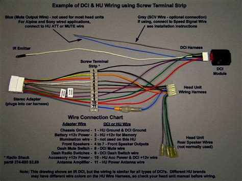 honda radio wiring harness diagram