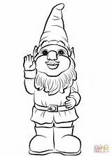 Gnome Coloring Pages Hello Drawing Printable Garden Say Gnomes Getdrawings Paper Categories sketch template