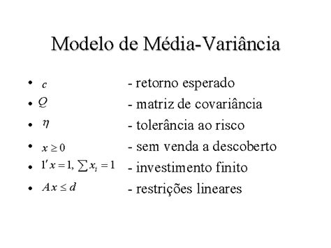 Modelo De Média Variância