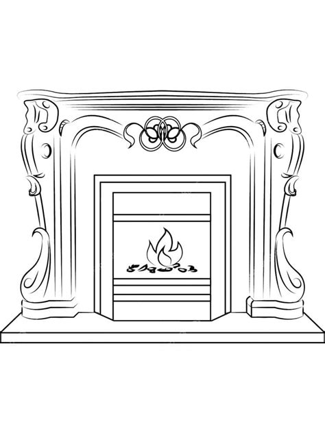 christmas fireplace coloring page  printable coloring pages  kids