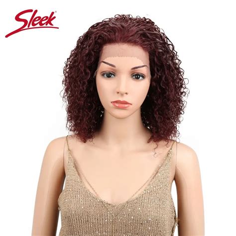 sleek brazilian lace front human hair wigs  black women kinky curly wig remy hair wigs color
