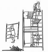 Scaffold Scaffolding Ladder Climbing Searches sketch template