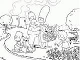 Coloring Simpsons Pages Kids Popular sketch template