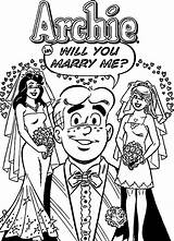Archie Marry Wecoloringpage Married sketch template