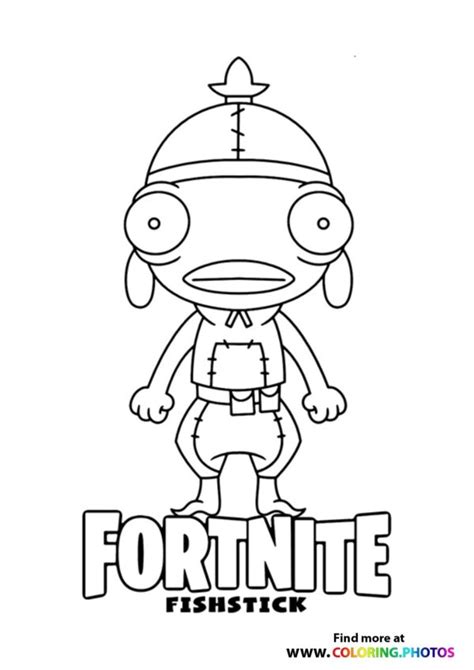fortnite fishstick coloring pages