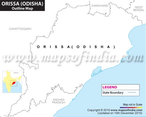 Orissa Outline Map Blank Map Of Orissa