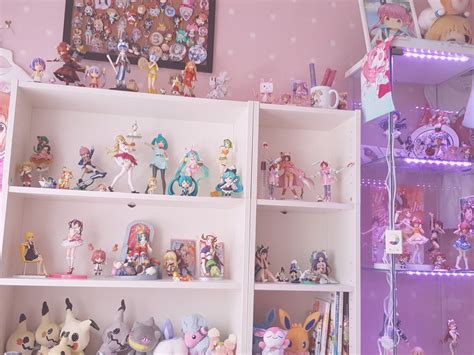 anime figuremanga display cute room ideas kawaii room otaku room
