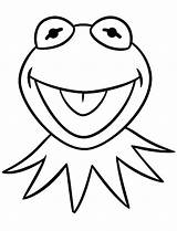 Kermit Frog Coloring Drawing Pages Muppets Movie Simple Pepe Clipartmag Coloringsky sketch template