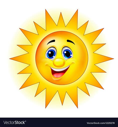 cute sun cartoon royalty  vector image vectorstock