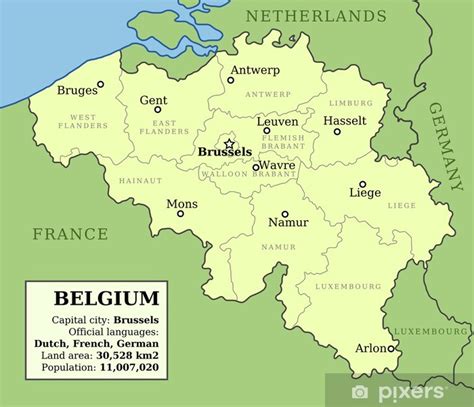 poster kaart van belgie pixersnl