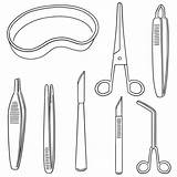 Surgical Drawing Instrument Forceps Clip Vector Illustrations Illustration sketch template