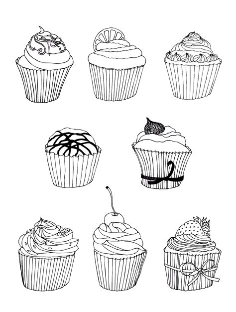 good  creamy cupcakes cupcakes adult coloring pages