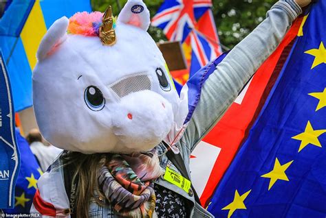 thousands  anti brexiteers join   boris   europe march daily mail