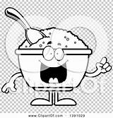 Mascot Lineart Oatmeal Bowl Idea Smart Character Illustration Cartoon sketch template