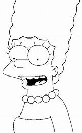 Simpson Marge Dibujar Recortar Pegar Colorir sketch template