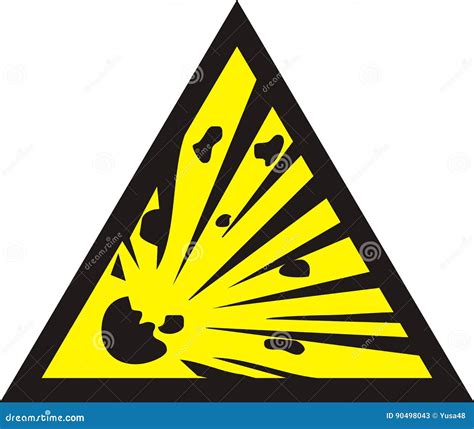 gevaar van de explosie waarschuwingsbord stock illustratie illustration  illustratie