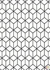 Weaving Tessellation Weave Tessellations Geometric Rhombus sketch template