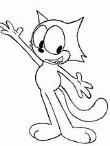Felix Coloring Pages Cat Spread Hand His Getcolorings sketch template