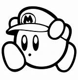 Kirby Mario Hat Coloring Pages Super Right Back Drawing Ya Printable Little Getdrawings sketch template