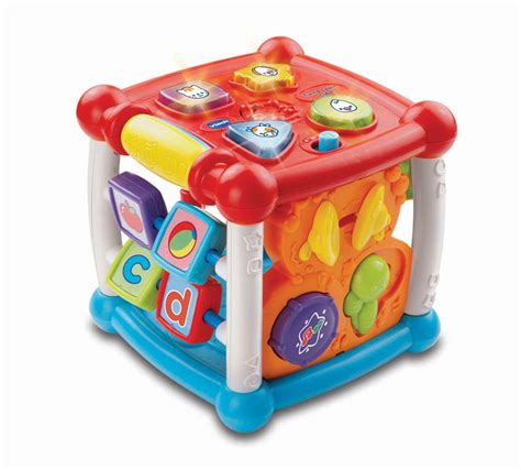 vtech baby turn  learn baby activity cube interactive educational toy  shape sorter