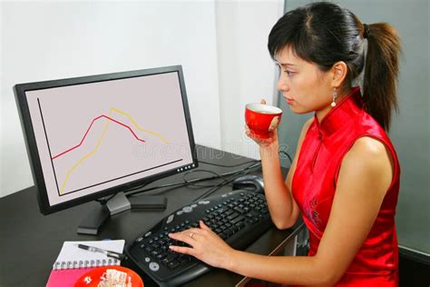 office woman stock image image  asian friendly attractive