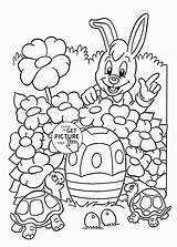 Coloring Easter Pages Wuppsy Bunny Kids Printables Colouring Turtle sketch template