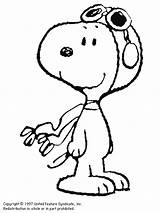 Snoopy Coloring Pages Baron Red sketch template