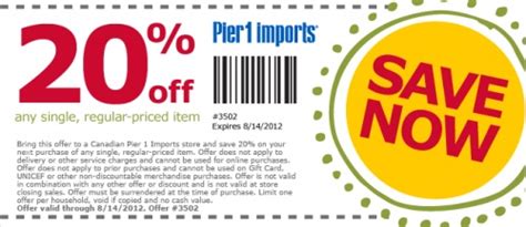 canadian daily deals pier  imports coupon save